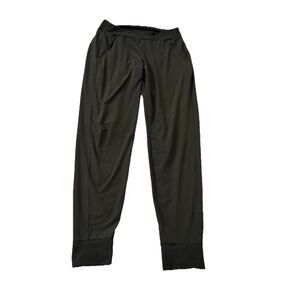 Athleta Soho Jogger Pants Womens 6 Tall Black Olive High-Rise Gym Pull-on 6T